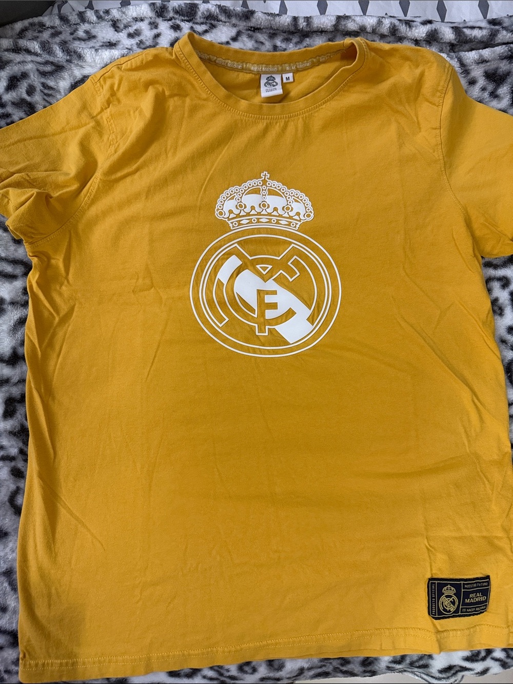 Real Madrid Yellow Crest T-Shirt